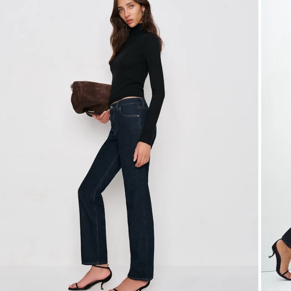 Reformation Women's Dark Blue Ankle Jeans - Picture 4 of 4